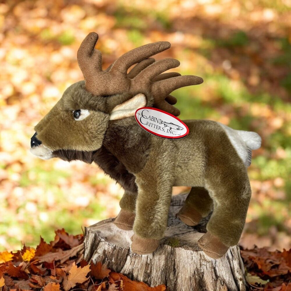 NWT Vtg Cabin Critters White Tailed Deer Buck Realistic‎ Plush Stuffed Animal